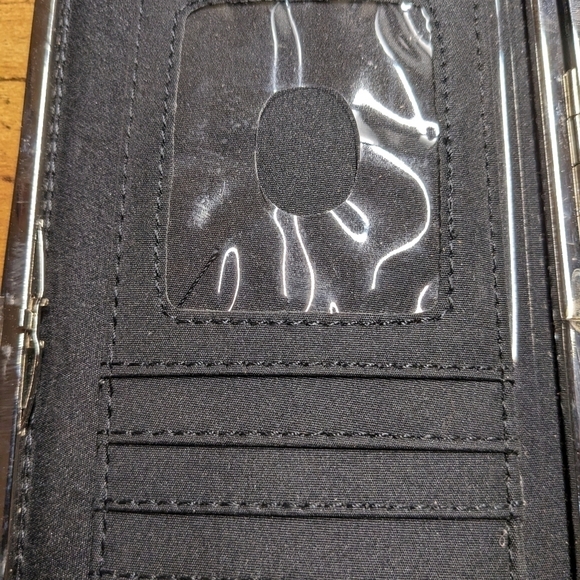 ALLIGATOR SNAP WALLET ~1995 Rhinestone Flower Faux Alligator Skin Wallet - Picture 6 of 10